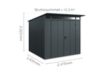 Hörmann Gerätehaus Modell Berry Modern Typ2 anthrazit Doppeltür Maße