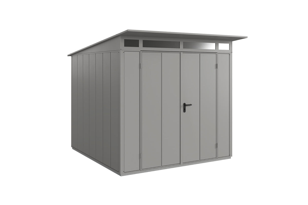Hörmann Gerätehaus Modell Berry Modern Typ2 graualuminium Doppeltür freigestellt