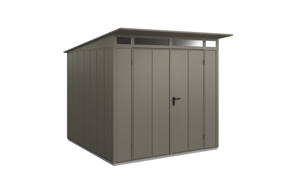 Hörmann Gerätehaus Modell Berry Modern Typ2 quarzgrau Doppeltür freigestellt