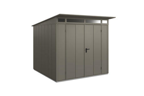 Hörmann Gerätehaus Modell Berry Modern Typ2 quarzgrau Doppeltür freigestellt