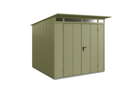 Hörmann Gerätehaus Modell Berry Modern Typ2 schilfgrün Doppeltür freigestellt