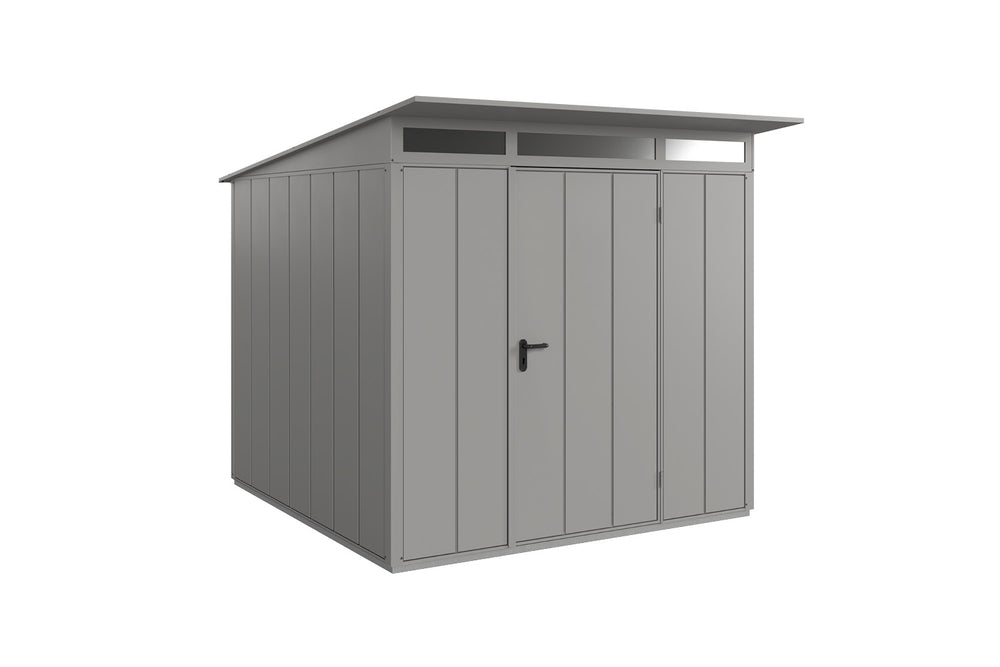 Hörmann Gerätehaus Modell Berry Modern Typ2 graualuminium Einzeltür freigestellt
