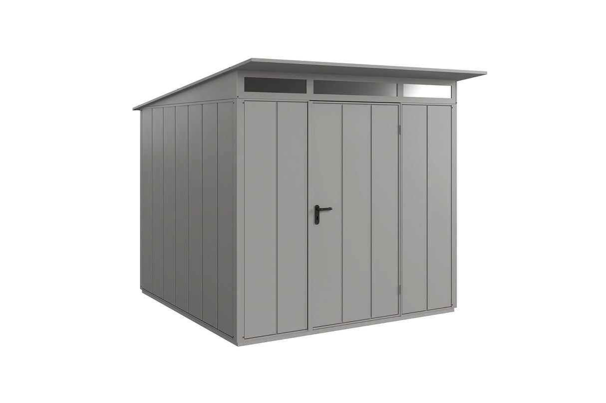 Hörmann Gerätehaus Modell Berry Modern Typ2 graualuminium Einzeltür freigestellt