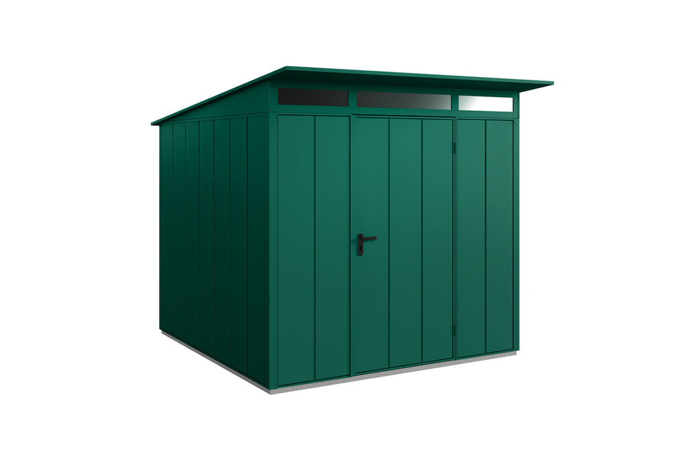 Hörmann Gerätehaus Modell Berry Modern Typ2 moosgrün Einzeltür freigestellt