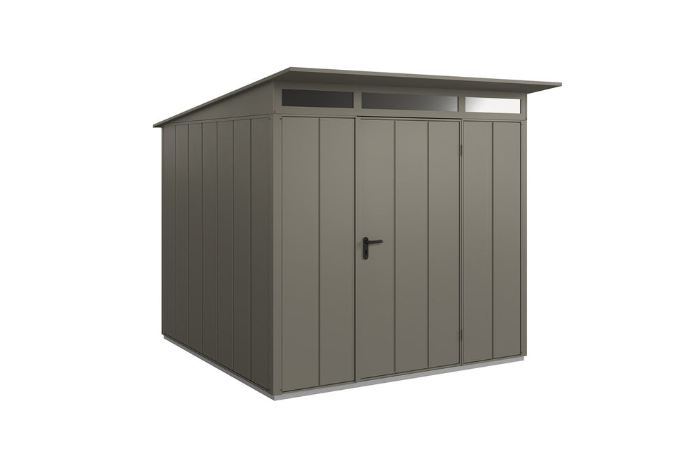 Hörmann Gerätehaus Modell Berry Modern Typ2 quarzgrau Einzeltür freigestellt