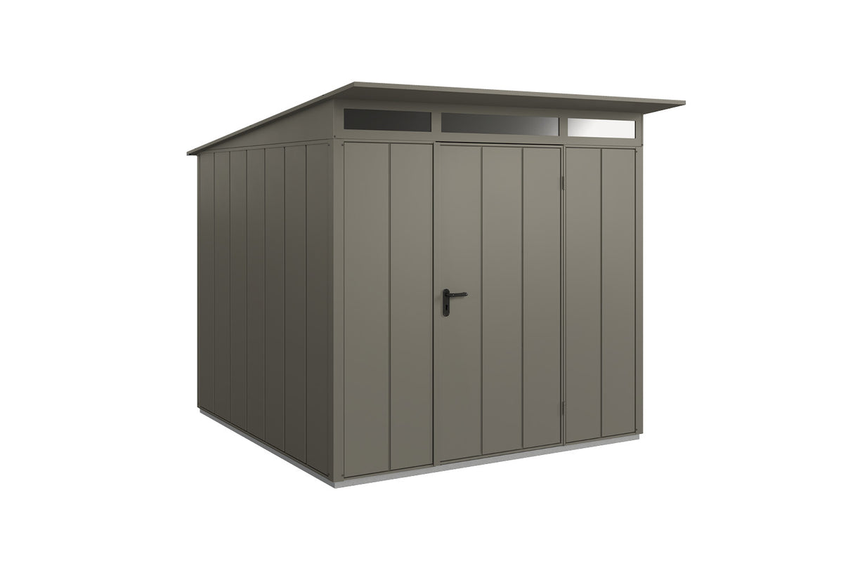 Hörmann Gerätehaus Modell Berry Modern Typ2 quarzgrau Einzeltür freigestellt