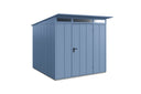 Hörmann Gerätehaus Modell Berry Modern Typ2 taubenblau Einzeltür freigestellt