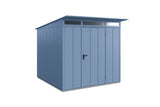 Hörmann Gerätehaus Modell Berry Modern Typ2 taubenblau Einzeltür freigestellt