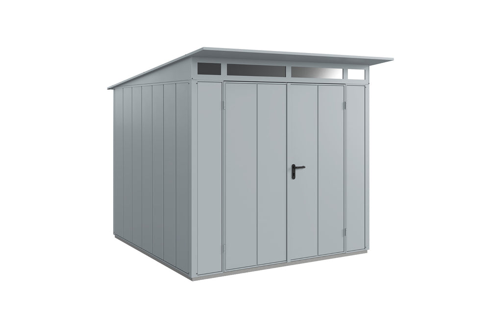 Hörmann Gerätehaus Modell Berry Modern Typ2 fenstergrau Doppeltür freigestellt