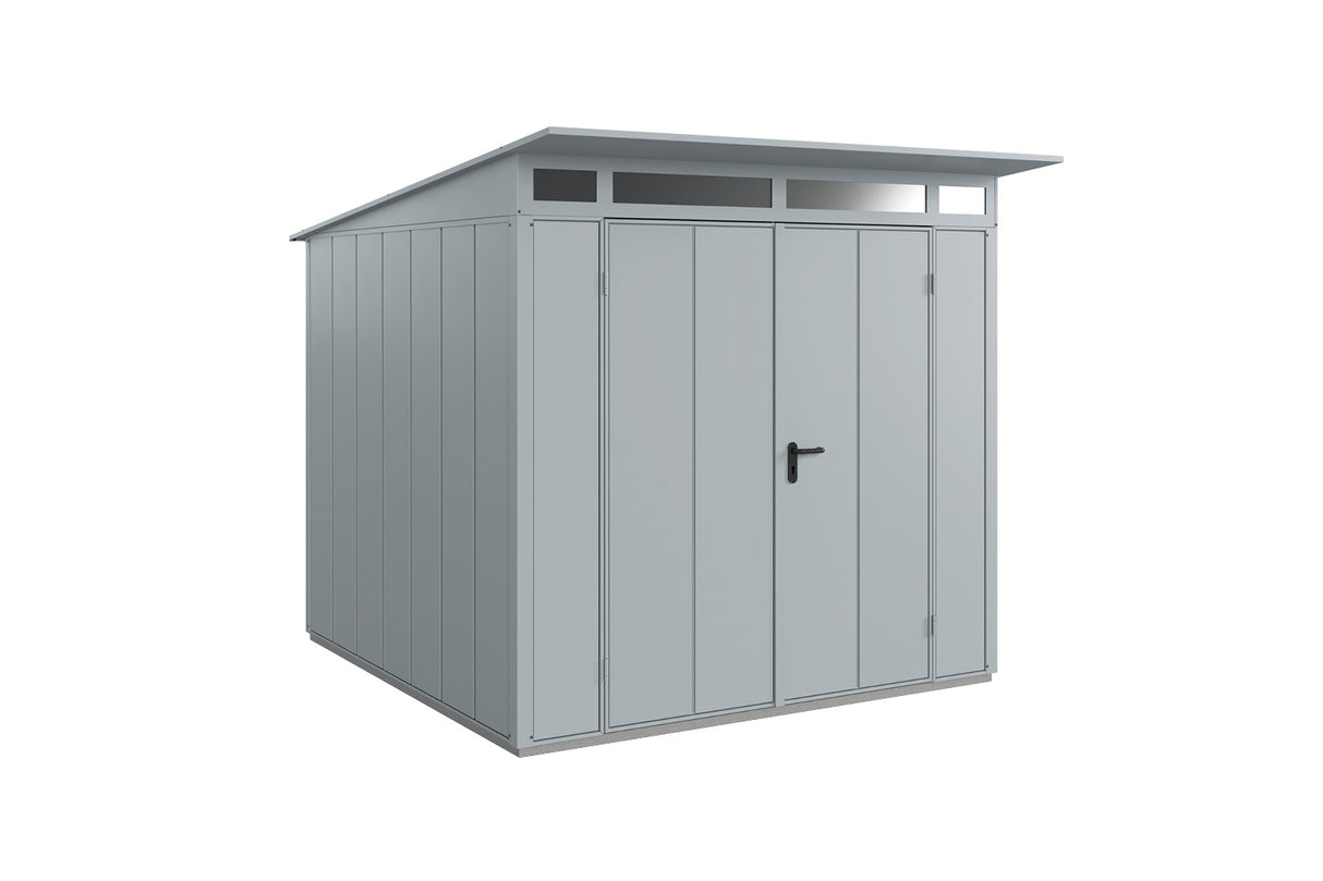 Hörmann Gerätehaus Modell Berry Modern Typ2 fenstergrau Doppeltür freigestellt