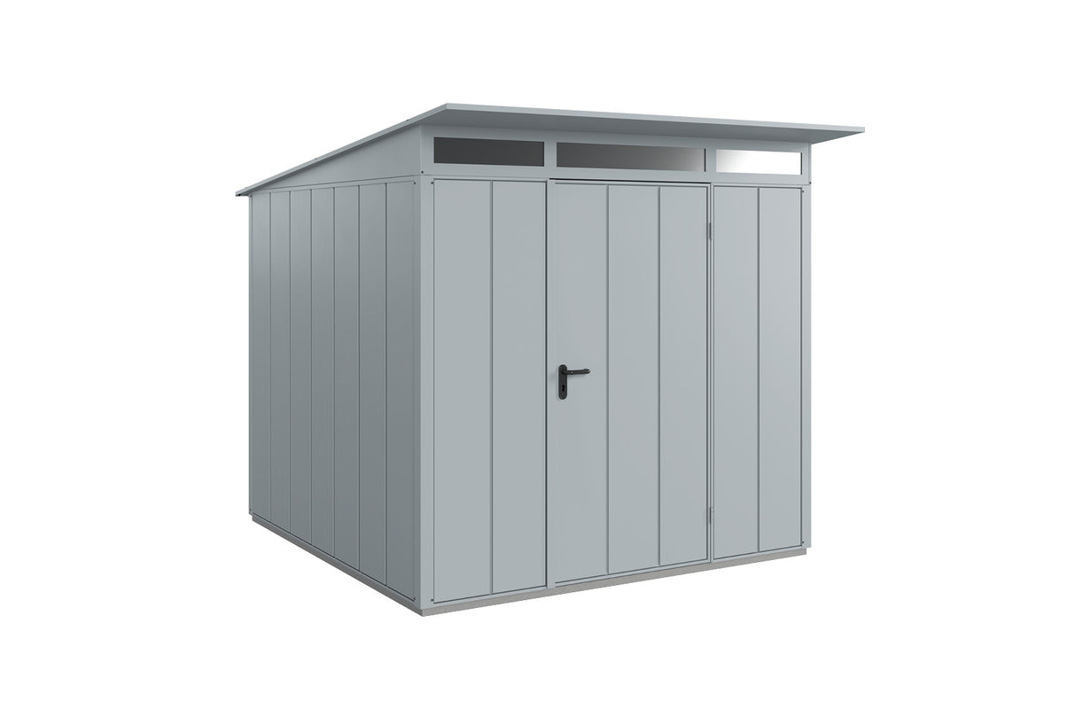 Hörmann Gerätehaus Modell Berry Modern Typ2 fenstergrau Einzeltür freigestellt