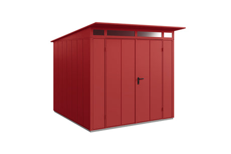 Hörmann Gerätehaus Modell Berry Modern Typ2 purpurrot Doppeltür freigestellt