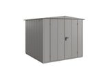 Hörmann Gerätehaus Modell Berry Modern Typ2 Satteldach graualuminium Doppeltür freigestellt