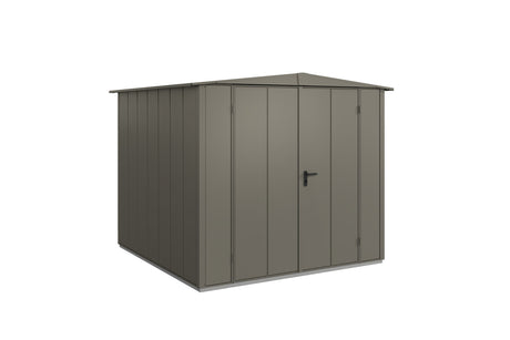 Hörmann Gerätehaus Modell Berry Modern Typ2 Satteldach quarzgrau Doppeltür freigestellt