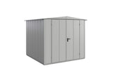 Hörmann Gerätehaus Modell Berry Modern Typ2 Satteldach weißaluminium Doppeltür freigestellt