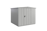 Hörmann Gerätehaus Modell Berry Modern Typ2 Satteldach weißaluminium Einzeltür freigestellt