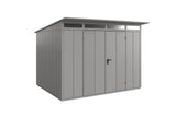 Hörmann Gerätehaus Modell Berry Modern Typ3 graualuminium Doppeltür freigestellt