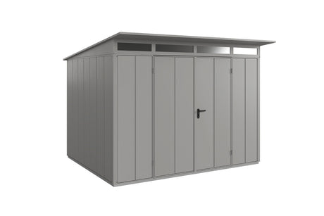 Hörmann Gerätehaus Modell Berry Modern Typ3 graualuminium Doppeltür freigestellt