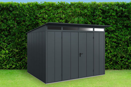 Hörmann Gerätehaus Modell Berry Modern Typ3 anthrazit Doppeltür freigestellt
