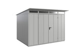 Hörmann Gerätehaus Modell Berry Modern Typ3 weißaluminium Doppeltür freigestellt