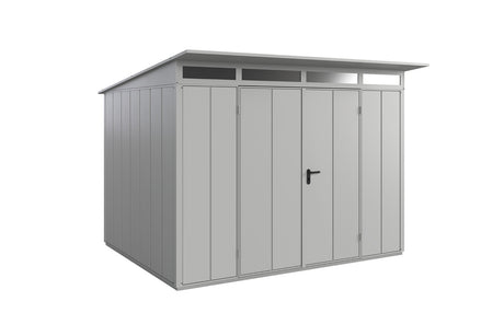 Hörmann Gerätehaus Modell Berry Modern Typ3 weißaluminium Doppeltür freigestellt