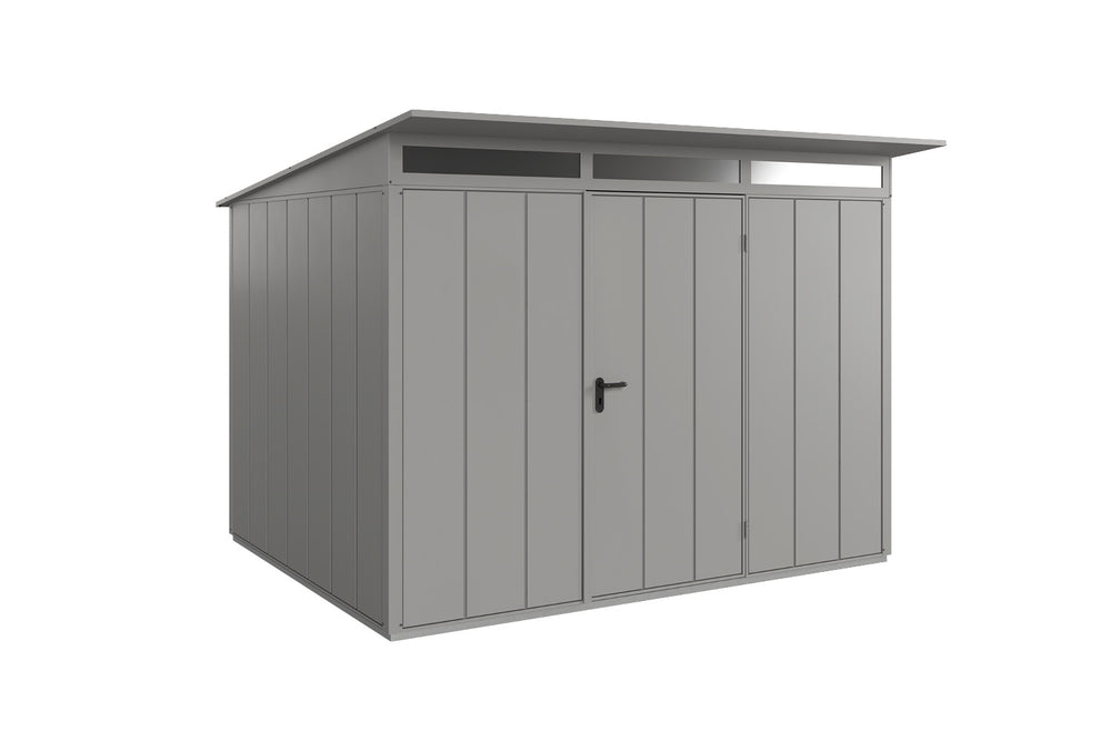 Hörmann Gerätehaus Modell Berry Modern Typ3 graualuminium Einzeltür freigestellt