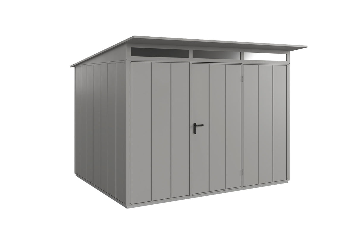 Hörmann Gerätehaus Modell Berry Modern Typ3 graualuminium Einzeltür freigestellt