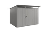 Hörmann Gerätehaus Modell Berry Modern Typ3 graualuminium Einzeltür freigestellt