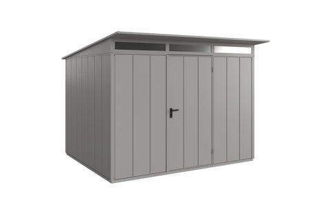 Hörmann Gerätehaus Modell Berry Modern Typ3 graualuminium Einzeltür freigestellt
