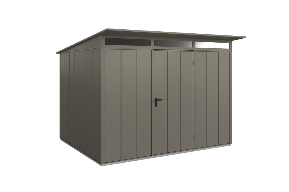 Hörmann Gerätehaus Modell Berry Modern Typ3 quarzgrau Einzeltür freigestellt