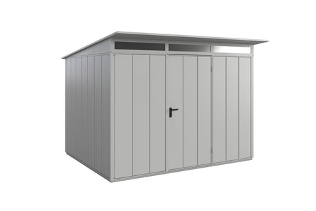 Hörmann Gerätehaus Modell Berry Modern Typ3 weißaluminium Einzeltür freigestellt