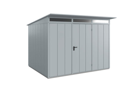 Hörmann Gerätehaus Modell Berry Modern Typ3 fenstergrau Einzeltür freigestellt