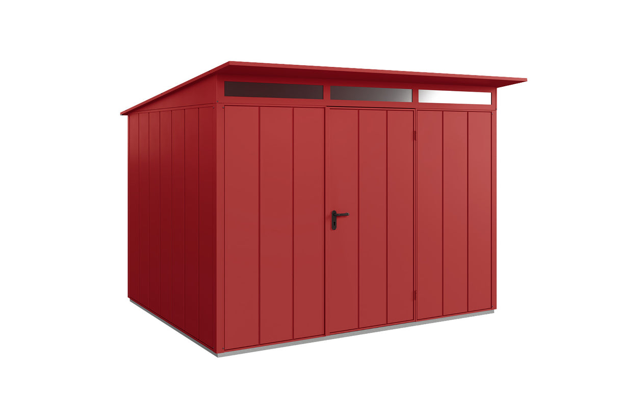 Hörmann Gerätehaus Modell Berry Modern Typ3 purpurrot Einzeltür freigestellt