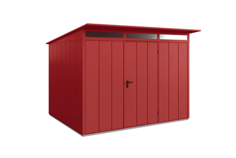 Hörmann Gerätehaus Modell Berry Modern Typ3 purpurrot Einzeltür freigestellt