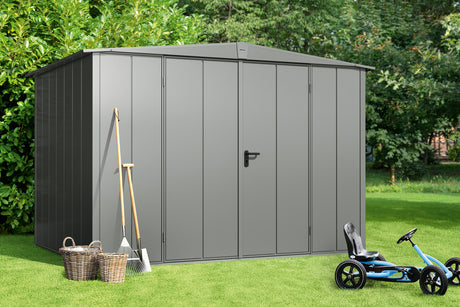 Hörmann Gerätehaus Modell Berry Modern Typ3 Satteldach graualuminium Doppeltür