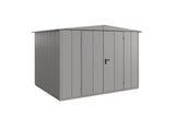 Hörmann Gerätehaus Modell Berry Modern Typ3 Satteldach graualuminium Doppeltür freigestellt