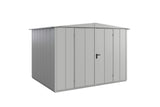 Hörmann Gerätehaus Modell Berry Modern Typ3 Satteldach weißaluminium Doppeltür freigestellt