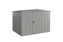 Hörmann Gerätehaus Modell Berry Modern Typ3 Satteldach graualuminium Einzeltür freigestellt