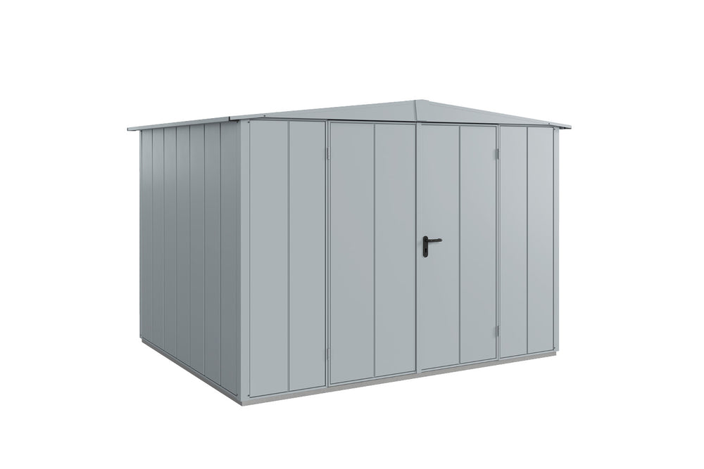 Hörmann Gerätehaus Modell Berry Modern Typ3 Satteldach fenstergrau Doppeltür freigestellt