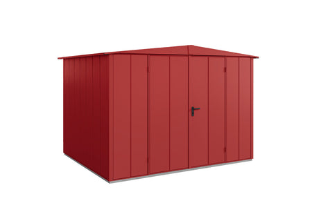 Hörmann Gerätehaus Modell Berry Modern Typ3 Satteldach purpurrot Doppeltür freigestellt