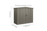 Hörmann Gerätehaus Modell Berry Modern Typ1 Satteldach quarzgrau Doppeltür Maße