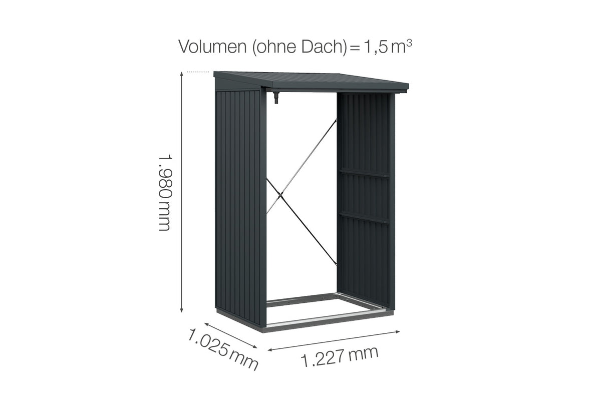 Hörmann Kaminholzregal Classic Typ 1 Anthrazit Masse