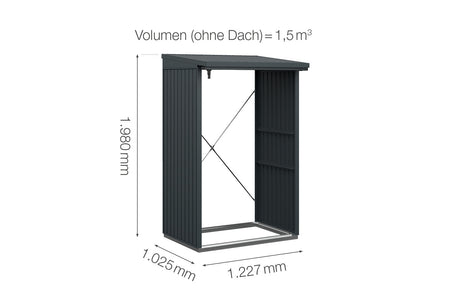 Hörmann Kaminholzregal Classic Typ 1 Anthrazit Masse