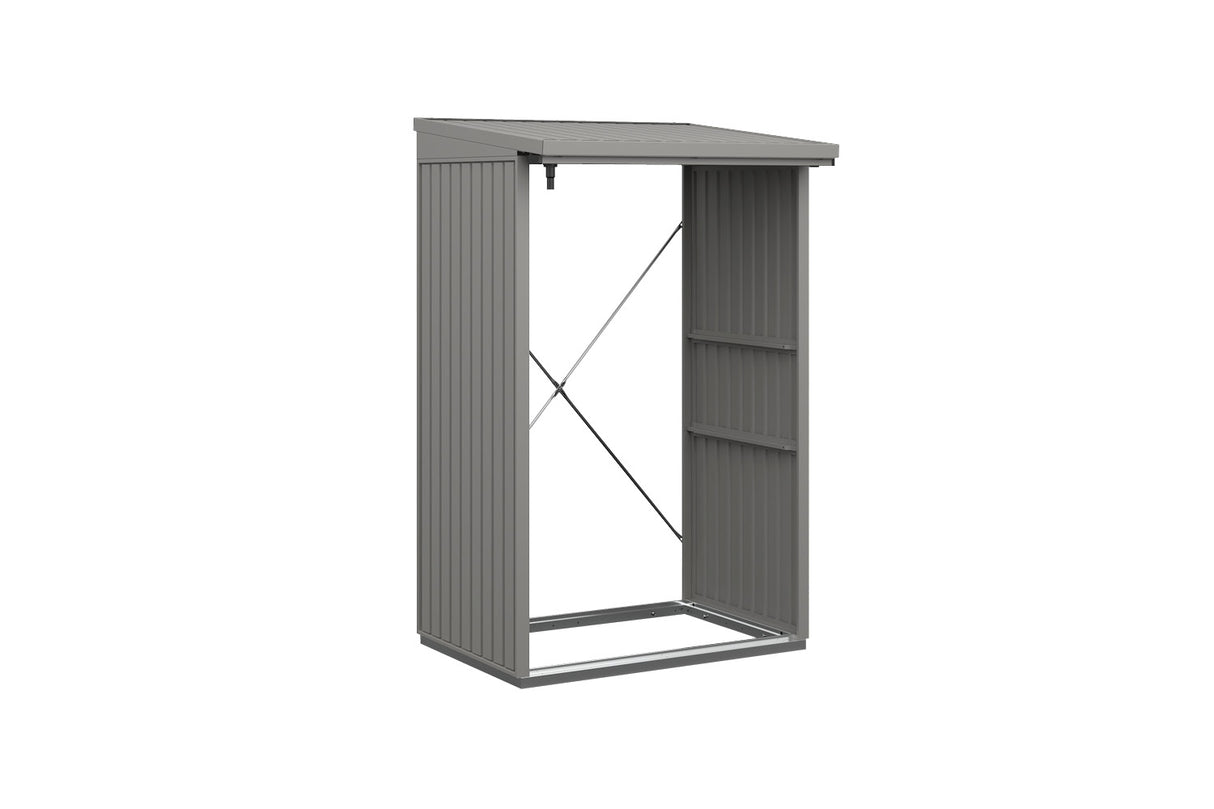 Hörmann Kaminholzregal Classic Typ 1 Garualuminium freigestellt