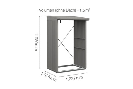 Hörmann Kaminholzregal Classic Typ 1 Garualuminium Masse