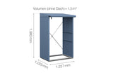 Hörmann Kaminholzregal Classic Typ 1 Taubenblau Masse