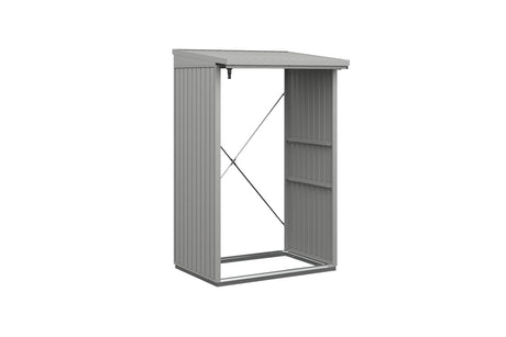 Hörmann Kaminholzregal Classic Typ 1 Weißaluminium freigestellt