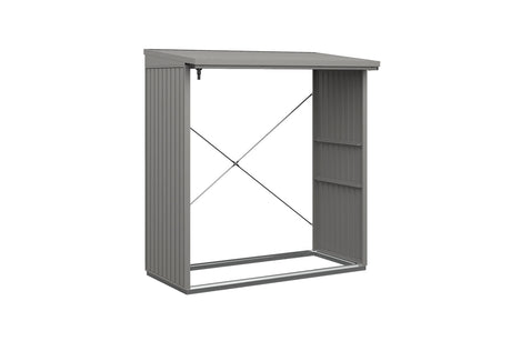 Hörmann Kaminholzregal Classic Typ 2 Graualuminium freigestellt
