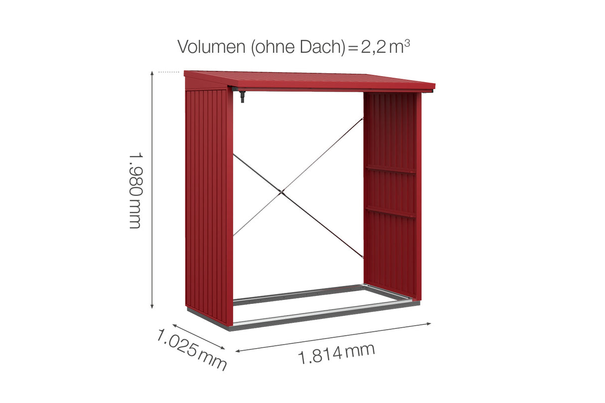 Hörmann Kaminholzregal Classic Typ 2 Purpurrot Masse