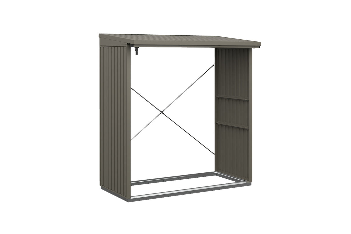 Hörmann Kaminholzregal Classic Typ 2 Quarzgrau freigestellt